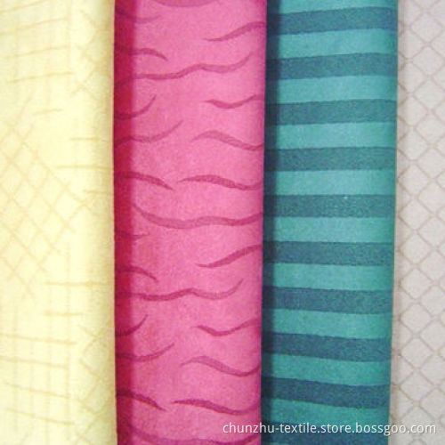 Flocked Suede Fabric, Made of 100% Polyester, Plain Style